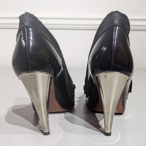 Lanvin for H&M black ribbon bow patent leather heels - size 38 - Picture 5 of 12